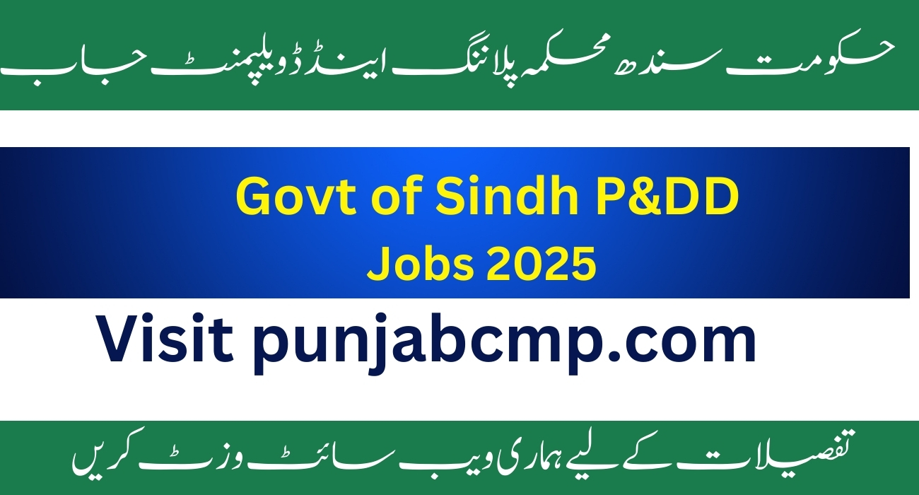 Government of Sindh Planning & Development Department Jobs
