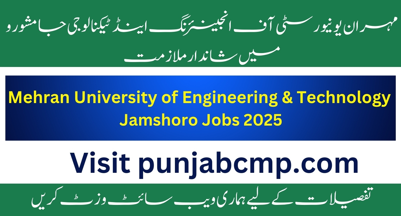 MUET Jamshoro Jobs 2025