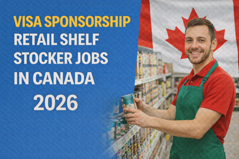 Visa Sponsorship Retail Shelf Stocker Jobs in Canada 2026